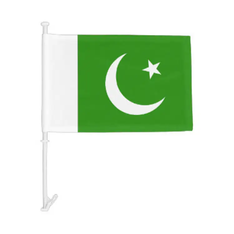 थोक सस्ते कीमत कस्टम लोगो के लिए उच्च बनाने की क्रिया मुद्रण पॉलिएस्टर पाकिस्तान झंडा कार