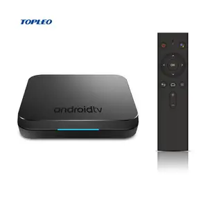 新型 KM9 OTA 更新谷歌语音远程 4 K HDR ott android 9.0 电视盒与谷歌认证