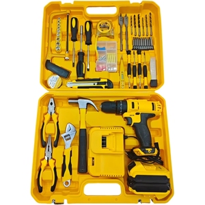 Cisivis - Juego de Taladro Inalámbrico de 118 Piezas, Atornillador de Impacto de Doble Velocidad, Batería de Litio de 18 V, Herramienta Industrial para Trabajos de Bricolaje en Madera y Acero, ODM - Product Image 3