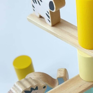 Jeu d'empilage et d'équilibre en bois EDULAND OEM ODM pour animaux, jouet éducatif préscolaire pour développer l'équilibre, blocs de construction en forme de tour pour tout-petits - Product Image 4
