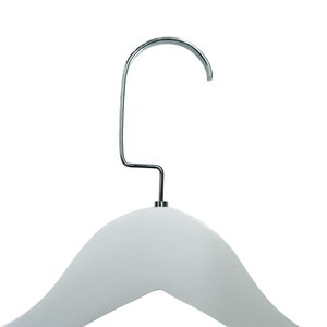 Cintre de costume blanc brillant de luxe robuste couleur personnalisée et logo vêtements en bois costume cintres en bois <span class=keywords><strong>pour</strong></span> présentoir magasin de vêtements - Product Image 6