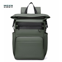 Sac à dos pour ordinateur portable simple pour homme en PU imperméable avec logo personnalisé, sac à dos décontracté tendance pour étudiants, collège, école