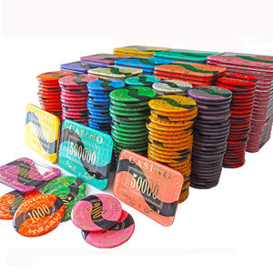 Fichas de póquer al por mayor de varias especificaciones Fichas de póquer con estampado de oro acrílico Fichas de póquer personalizadas Formas redondas <span class=keywords><strong>y</strong></span> cuadradas - Product Image 1