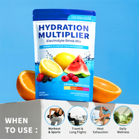 Poudre d'électrolytes hydratante sans sucre, 16 sachets, complément d'hydratation rapide avec du zinc pour soutenir le système immunitaire