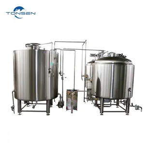 Máquina de sistema completo de elaboración profesional 300 litros dos recipientes de acero inoxidable sanitario fácil de operar alta calidad y eficiencia