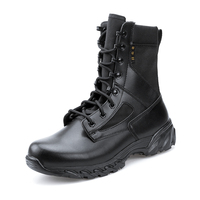 Bottes tactiques mi-mollet unisexes noires respirantes et légères