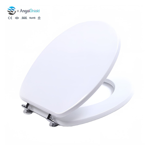 Asiento de Inodoro Moderno OEM de MDF, Asiento de Inodoro Redondo Blanco de Madera Moldeada, <span class=keywords><strong>Tapa</strong></span> de Inodoro de Duroplast, Asientos Sanitarios Fáciles de Limpiar para Baño - Product Image 2