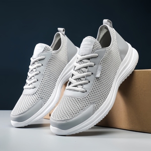 <span class=keywords><strong>Nuevos</strong></span> zapatos de hombre de talla grande de alta calidad para deportes al aire libre, ocio, moda, tela de malla, zapatos transpirables y de moda - Product Image 3