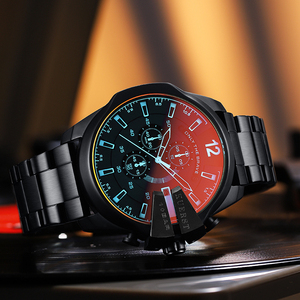 5A Chất Lượng Thương Hiệu Người Đàn Ông Của Kinh Doanh Chronograph Thời Trang Sang Trọng Thép Không Gỉ Cover Quay Lại <span class=keywords><strong>Analog</strong></span> Thạch Anh Đồng Hồ Cổ Tay Đồng Hồ Người Đàn Ông - Product Image 3