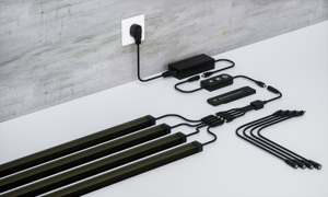 Modern Slat Wall Lighting <b>Kit</b> 24V Flexible Black LED Strip 3000K Warm White for Bedroom Living Room - Product Image 6