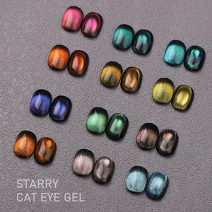 Menghe nail salon manicure kit canning starry sky UV gel nail polish 9D diamond glitter aurora cat eye nail polish