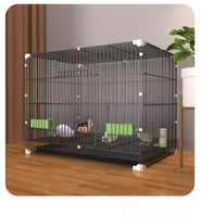 Grand espace pliable fil de fer Cage à oiseaux boîte à eau perruche en métal petit perroquet oiseaux élevage fer Cage plateau plateau en plastique palette