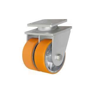 Heavy-duty casters 4-5 ton casters <b>container</b> dual wheels <b>machinery</b> and equipment MC nylon steel core PU forged steel caster - Product Image 1