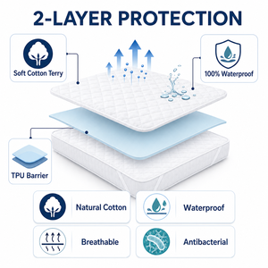 Fabricant de draps de lit, protège-matelas imperméables lavables, draps de lit doux taille complète pour les soins à domicile et les soins aux personnes âgées - Product Image 3