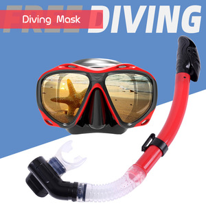 Masque de plongée à double lentille avec tube de plongée entièrement étanche, équipement de plongée en silicone pour adultes, pour les sports nautiques - Product Image 3