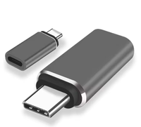 Adaptateur USB C mâle vers Lightning femelle YC-FD05-10 en ABS noir/gris, prend en charge la charge et le transfert de données, accessoires mobiles