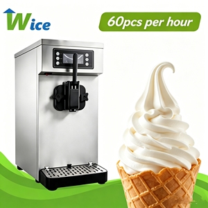 Machine à glace molle professionnelle WICE pour comptoir, 60 pièces/heure, saveur unique, pour café, restaurant, boutique, 60 pièces/heure, glace molle - Product Image 1