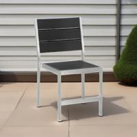 Fauteuil de salle à manger extérieur en aluminium pour véranda, balcon, terrasse, patio, jardin, restaurant, café, cour