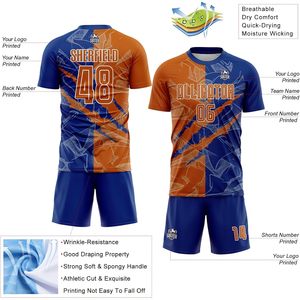 Ensemble de maillots de football personnalisés, impression par sublimation, évacuation de l'humidité, unisexe, adulte, toutes saisons, uniforme d'équipe - Product Image 3