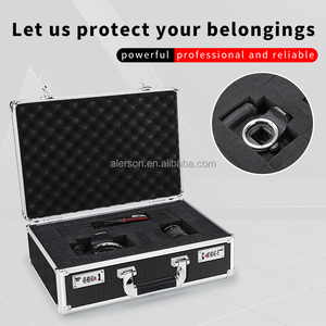 Hộp đựng bằng nhôm cứng chất lượng cao, có sẵn, dành cho micro không dây & thiết bị quay phim, mút xốp cắt sẵn tùy chỉnh, thiết kế màu đen bền bỉ - Product Image 2