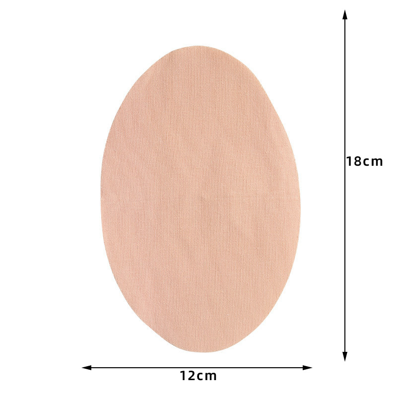 Elastic fabric - oval shape, skin tone /10pcs