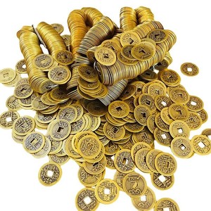 Belle <span class=keywords><strong>gourde</strong></span> porte-bonheur chinois <span class=keywords><strong>Wu</strong></span> <span class=keywords><strong>Lou</strong></span> chaînes en métal ensemble avec pièces Feng Shui porte-clés pour bonne chance amulette - Product Image 2