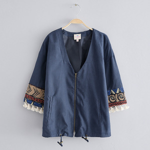 Giacche all'ingrosso all'ingrosso giacche da ragazza Kurti Design Outdoor con maniche a nappa nel negozio Online - Product Image 3