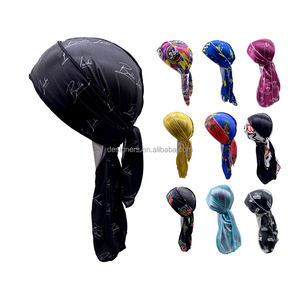 <span class=keywords><strong>Turbante</strong></span> Personalizado de Satén Sedoso Brillante con Logotipo Personalizado, Durag Personalizado para Hombres y Mujeres - Product Image 1