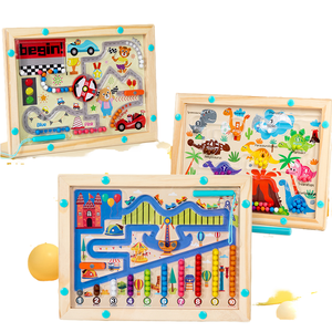 Montessori 3 stijlen doolhoven Speelgoed Houten educatief speelgoed Vroeg educatief Dierentransport Cognitieve beste cadeaus voor kinderen - Product Image 1