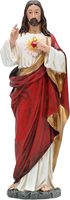 Statuette en résine de Jésus-Christ Divine Miséricorde Renaissance Sacré-Cœur de Jésus Statue Décoration d'intérieur Cadeau religieux Peint à la main