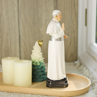 Produits en stock Statues religieuses catholiques en résine Art chrétien Décoration d'intérieur Fournitures d'art Articles d'artisanat Corpus du pape François