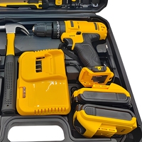 Perceuse sans fil lithium-ion avec tournevis électrique, kit d'outils de réparation pour la maison et l'automobile, 21V, réversible, OEM
