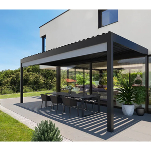 Pergola moderne en aluminium à lames orientables pour jardin extérieur, disponible en plusieurs dimensions : 3x3, 3x4, 4x4, 4x5, 4x6, <span class=keywords><strong>6x3</strong></span>, 6x5, 6x6 m. - Product Image 5