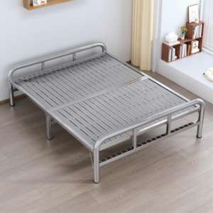 Lit d'appoint pliable compact avec matelas enroulable, cadre en acier inoxydable, rangement facile pour les petits appartements et les bureaux - Product Image 5