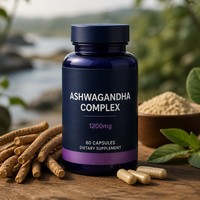 Complément alimentaire OEM ODM, capsules d'ashwagandha 1200 mg, marque privée