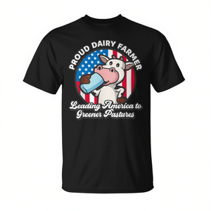 Camiseta de orgulloso agricultor lechero que lidera a Estados Unidos hacia pastizales más verdes - Product Image 2