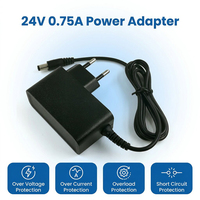 Prix d'usine OEM ODM Alimentation 24V 0.75A Adaptateur secteur DC 5.5*2.1mm Prise EU 18W pour Humidificateur et Machine à Perforer