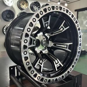 15 pulgadas 15x10 5 agujeros 5x114,3 4x4 -44 camioneta compensada SUV cóncavo profundo todoterreno aleación de aluminio negro ruedas de automóviles de pasajeros <span class=keywords><strong>llantas</strong></span> neumáticos - Product Image 1