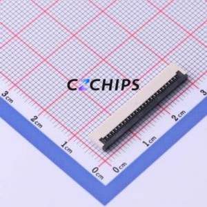 FC10-S24FCT-00 FFC/FPC Connector SMD,P=1mm,Horizontal Mount Connector Flip Cover Type Bottom Contact 24P 1mm - Product Image 1