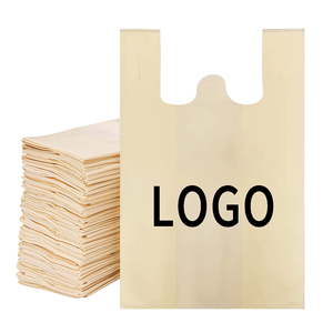 Bolsa no tejida biodegradable al por mayor bolsa de regalo promocional reutilizable tienda de comestibles compras llevar a cabo bolsa de camiseta - Product Image 1