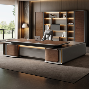 Custom Modern Large <b>Office</b> Furniture Luxury Boss <b>Desk</b> <b>Office</b> <b>Desk</b> and Chair <b>Wooden</b> Executive <b>Office</b> Table - Product Image 4