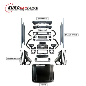 G级w463 G63 G500 G350升级车身套件至新款w463A w464前照灯尾灯罩前后保险杠侧后视镜