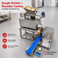 Machine combinée diviseuse et bouleuse de pâte automatique pour la préparation de boules de pâte pour pizzas, pains et baguettes pour boulangerie