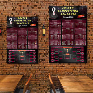 Horaire Personnalisation Qatar <span class=keywords><strong>WC</strong></span> Horaire Affiches Drapeaux Suspendus Drapeaux Muraux Sports Club bar Night Layout Flag - Product Image 3