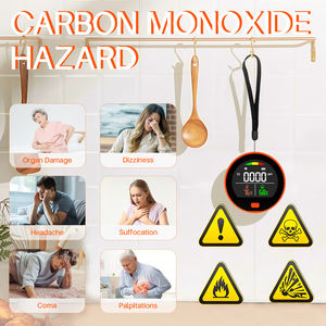 เครื่องตรวจจับก๊าซคาร์บอนมอนอกไซด์แบบพกพาพร้อมเครื่องวัดอุณหภูมิและเครื่องวัดความชื้นเครื่องวิเคราะห์ก๊าซแบบมัลติฟังก์ชัน - Product Image 3