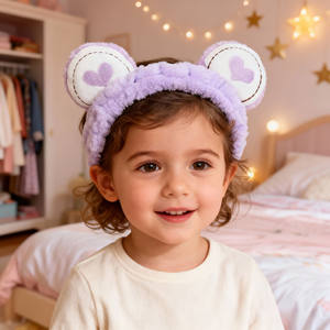 Accessoires pour cheveux unisexes en peluche douce à gros yeux de grenouille, style européen, antidérapants, pour le lavage du visage et les fêtes, vente en gros - Product Image 4