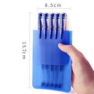 Étui à crayons transparent en PVC rose imprimé sur mesure, sac à stylos portable avec matériau en plastique transparent et polyester pour infirmières - Product Image 3