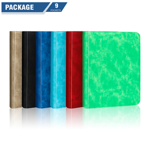 Trading Card Binder 12 Sets Per Box New Texture Cover PU Premium Leather 9 Pockets Trading Card Binder