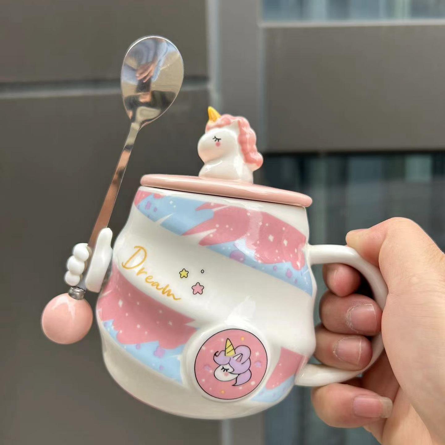 [small hand] pink (unicorn cover ball spoon)