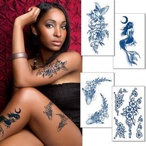 Tatuaggi Temporanei Semi-Permanenti con Oltre 10.000 Disegni, Impermeabili e Resistenti al Sudore, Durata 2 Settimane, Motivo <span class=keywords><strong>Rose</strong></span> - Product Image 1